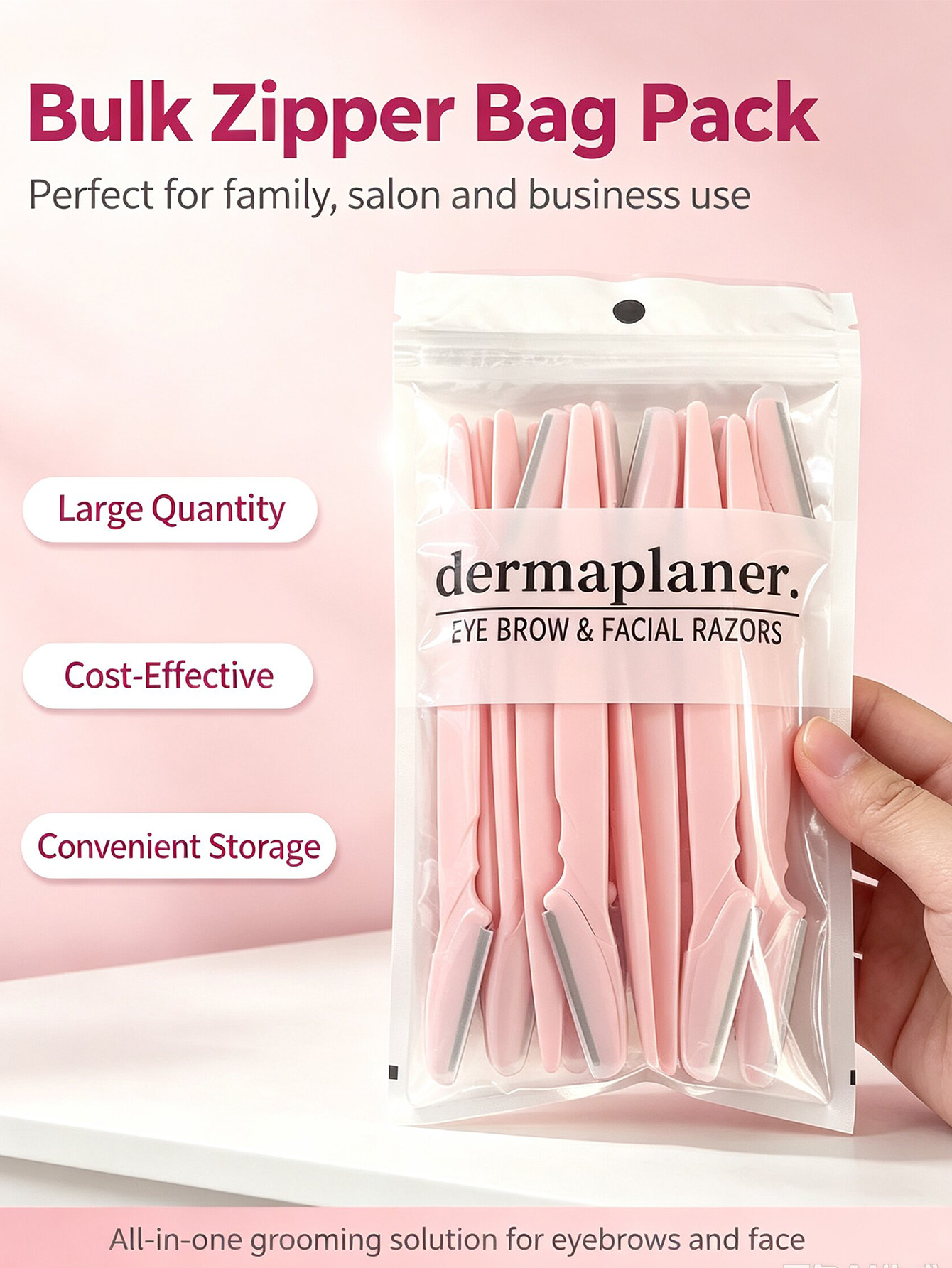 Body Trimmer - Set met flessenverpakking voor wenkbrauwtrimmers, inclusief