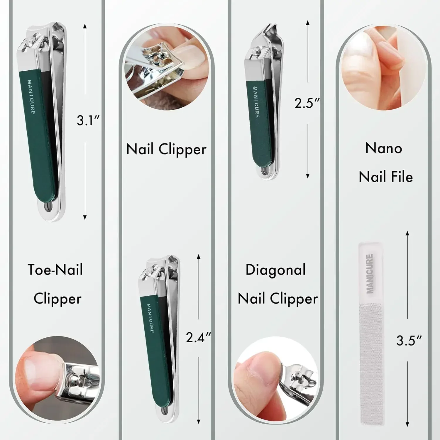 4-delige nagelknipperset voor  - Mens Grooming Travel Kit recensie en prijs