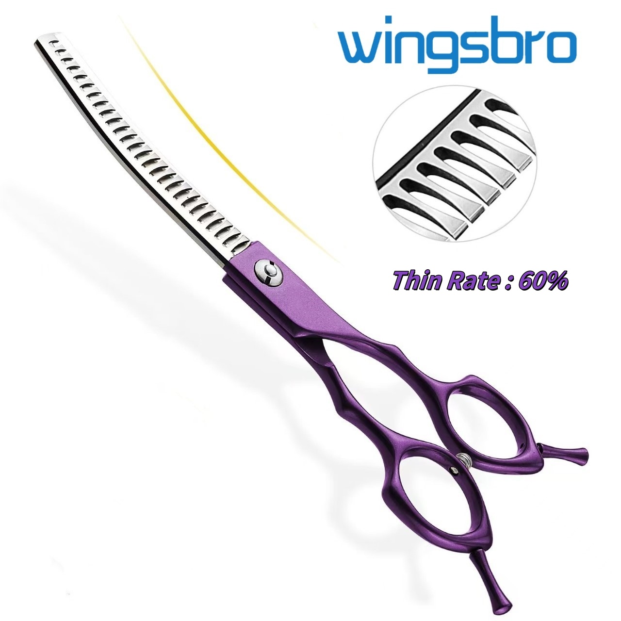 7 inch gebogen chunkerschaar v - Grooming Scissors recensie en prijs